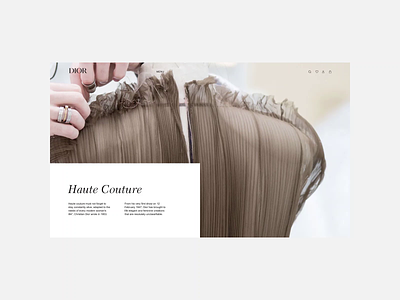 Dior — new website 2020. Haute Couture animation branding design minimal photoshop typography ui ux web website