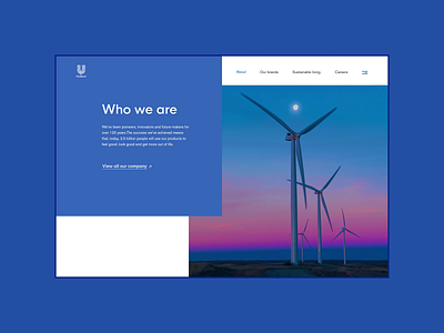 UNILIVER — New Website 2020. About us animation branding design minimal photoshop typography ui ux web website
