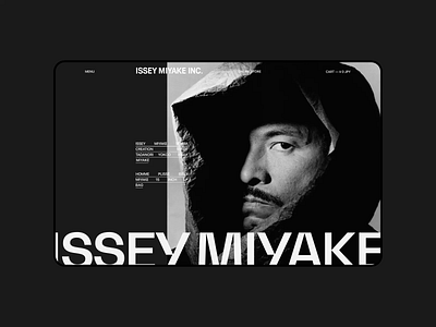 Issey Miyake — UX/UI Concept. About us animation branding design minimal photoshop typography ui ux web website