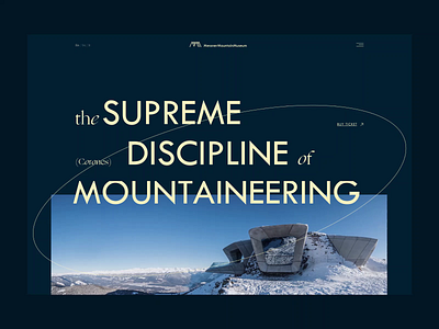 Messner Mountain Museum ― New Website '21. Main screens animation branding design minimal photoshop typography ui ux web website