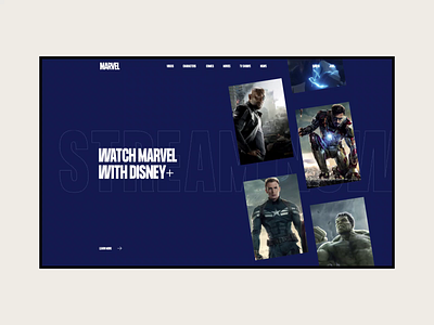 Marvel. Captain America animation branding design minimal photoshop typography ui ux web website