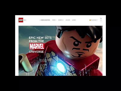 Lego — New Website 2020. Main animation branding design minimal photoshop typography ui ux web website