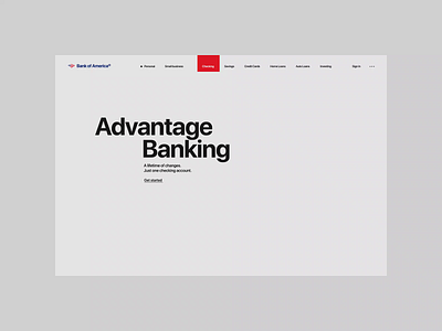 Bank of America. Advantage Banking animation branding design minimal photoshop typography ui ux web website
