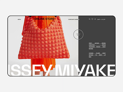 Issey Miyake — UX/UI Concept. Online store animation branding design minimal photoshop typography ui ux web website