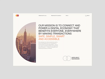 Mastercard — website redesign. Vision animation branding design minimal photoshop typography ui ux web website