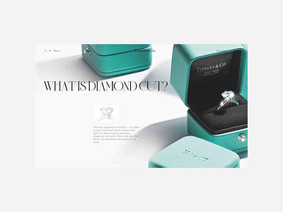 Tiffany & Co — redesign website. Diamond Cut animation branding design minimal photoshop typography ui ux web website
