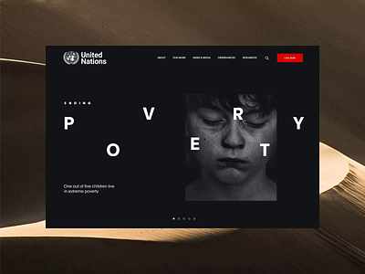 United Nations. Poverty animation branding design graphic design minimal photoshop ui ux web website