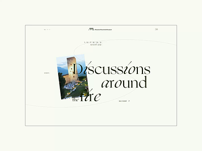 Messner Mountain Museum ― New Website '21. Event page animation branding design minimal photoshop typography ui ux web website