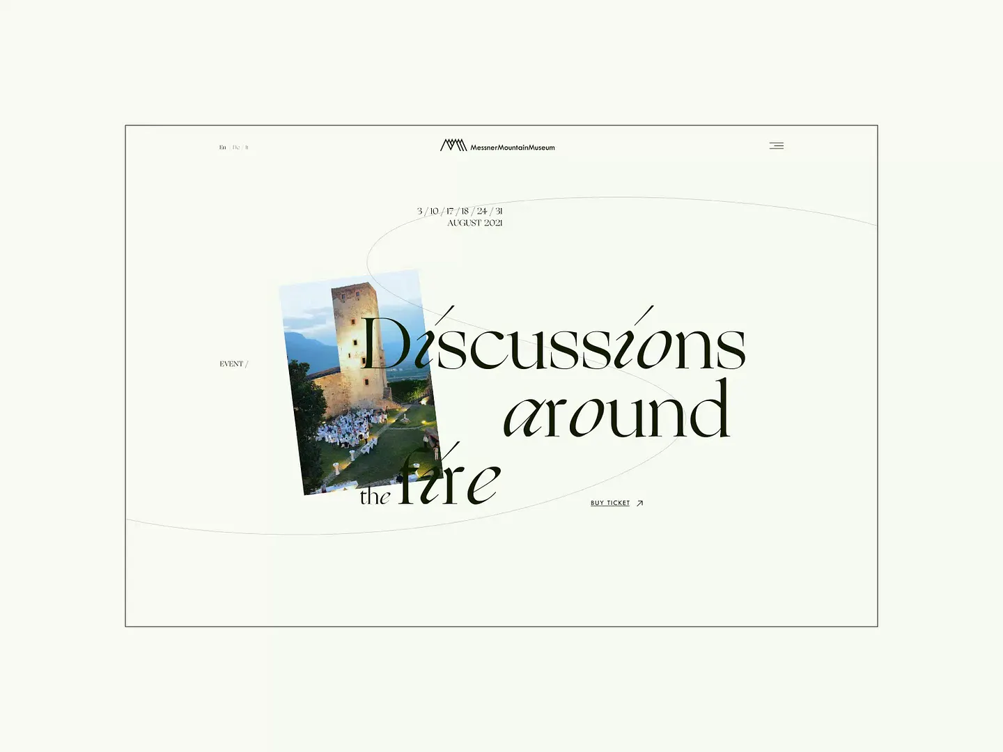 Innovative Museum Website Design: Messner Mountain Museum Event Page