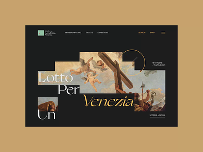 Gallerie dell'Accademia di Venezia. Main animation branding design minimal photoshop typography ui ux web website