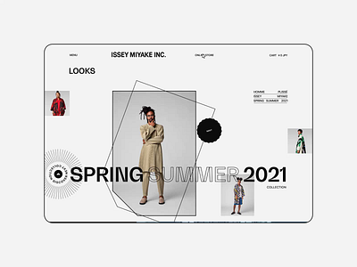 Issey Miyake — UX/UI Concept. Spring/summer 21 animation branding design minimal photoshop typography ui ux web website