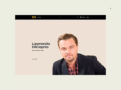 IMDb — New website. Leonardo DiCaprio animation app design minimal photoshop typography ui ux web website
