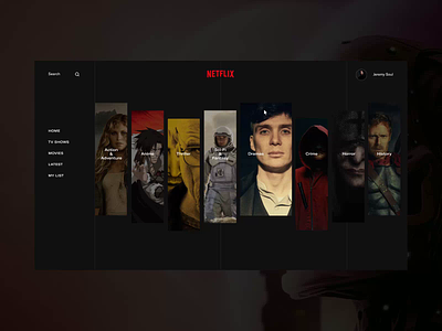 Netflix - New Website 2020. Genres animation app design minimal photoshop typography ui ux web website