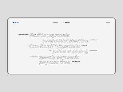 PayPal. Overview animation app design minimal photoshop typography ui ux web website