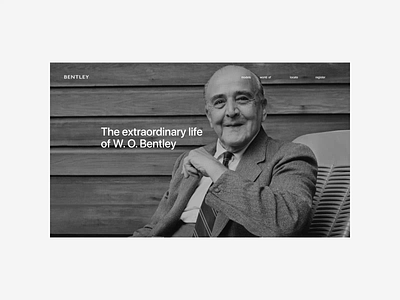 Bentley - new website. Story page animation app design minimal photoshop typography ui ux web website