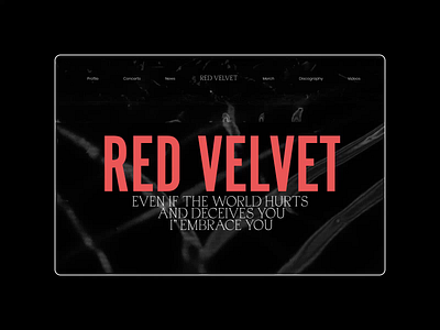 Red Velvet — K-Pop Band Website. Main animation design minimal photoshop ui ux web