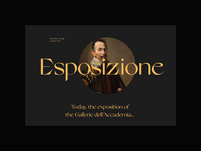 Gallerie dell'Accademia di Venezia. Museum hall animation design minimal photoshop typography ui ux web