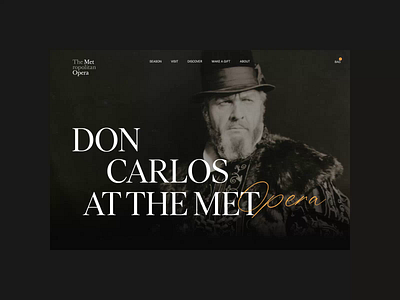 The Metropolitan Opera Website Concept. Don Carlos design minimal photoshop typography ui ux web