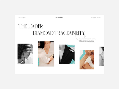 Tiffany & Co — redesign website. Diamonds animation design minimal ui ux web