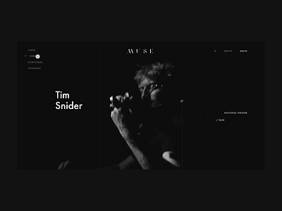 Muse. Tim Snider animation design minimal ui ux web