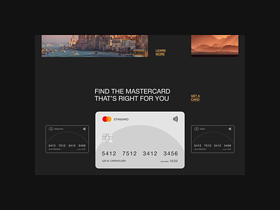 Mastercard — website redesign. Find & card animation design minimal ui ux web