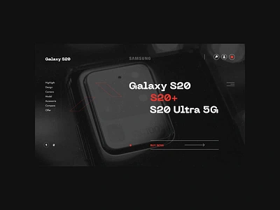 Discover The Whole Galaxy | Samsung smartphones promo. Homepage animation design minimal ui ux web