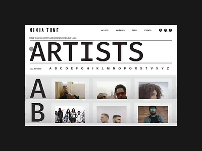 Ninja tunes. The Cinematic Orchestra animation design minimal ui ux web