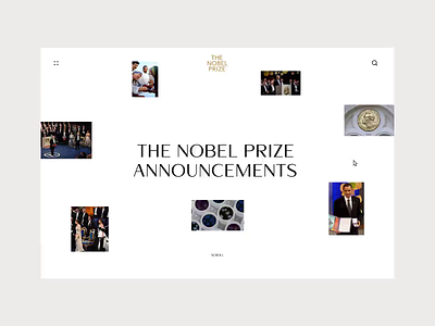 Nobel Prize. Redesign concept. Events