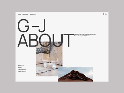 Ginger-Jagger e-commerce project. Accessories animation design minimal ui ux web