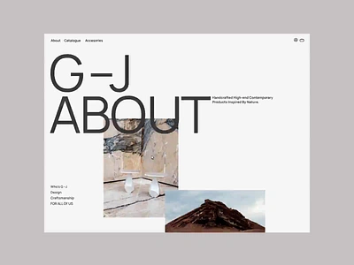 Ginger-Jagger e-commerce project. Accessories animation design minimal ui ux web