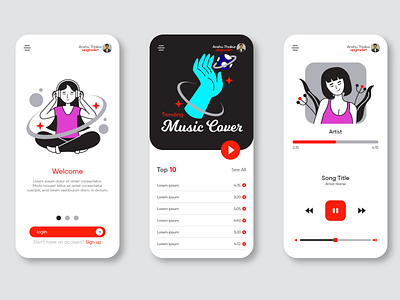Music app ui