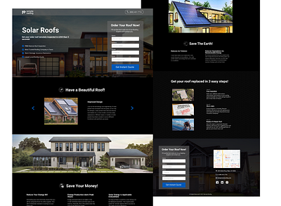 Remote roofing solar landing page design landing page design landingpage remote roofing roofing solar energy solar panel solar panel benefits uidesign uiuxdesign ux design