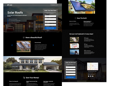 Remote roofing solar landing page