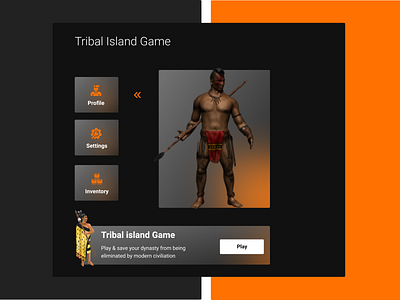 Tribal Island Game-UI Design 2021 trends figma game glassmorphism interactiondesign minimal design recreated ui design ux design