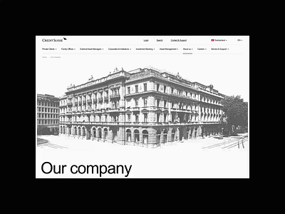 Credit Suisse. About us animation app branding clean design minimal ui ux web website