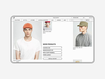 Kangol Website ✦ E-commerce. Cart interaction animation app branding clean design minimal ui ux web website