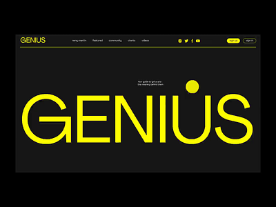 GENIUS — website redesign. Main animation design minimal ui ux web