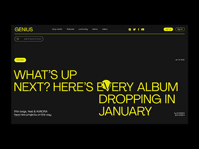 GENIUS — website redesign. Main animation design minimal ui ux web website