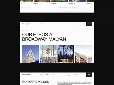 Broadway Malyan. Web concept animation design minimal ui ux web website