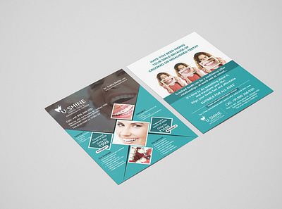 U Shine Dental - Flyer branding design illustration typogaphy