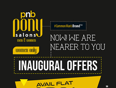 PonySalons - Flyer branding design illustration typogaphy