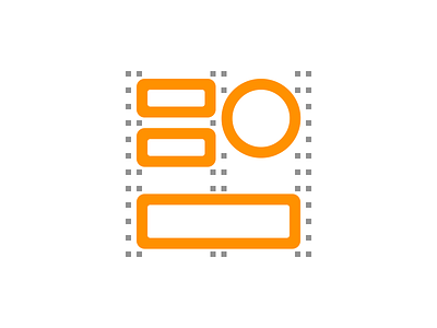 ThemeJack Icons clean flat grey grid icon orange simple ui ux vector