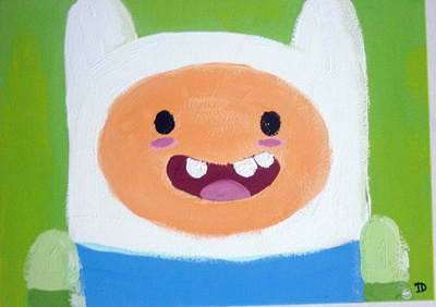 Finn from Adventure Time adventure time cartoons cn finn fun gouache painting