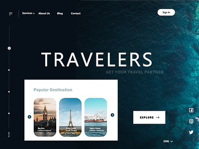 Travel landing page design desktop firstshot landingpage travel ui uidesign