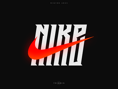 Nike clothing game high style lettering logo logotype music nike sport tshirt typography wiktor ares