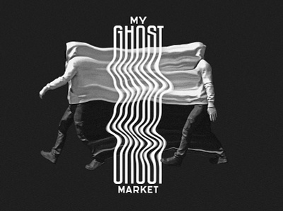 My ghost market design game glitch high style lettering logo logotype music typography