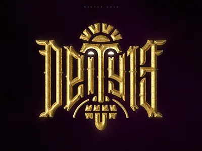 Deity13 aztec design game high style lettering logo logotype music shaman totem tribe typography