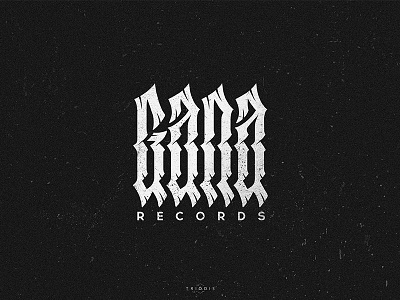 Gana records condense condensed gothic lettering records vyaz вязь