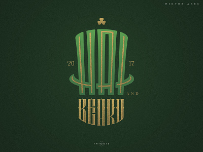 Hat and Beard beard condensed hat lettering st. patrick typography