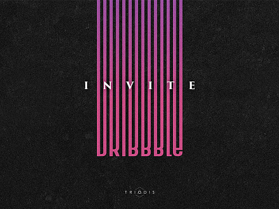 Invite dribbble invite lettering typography